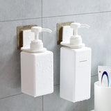 10pcs Toilet Shampoo Shower Gel Hanging Shelf No-Punch Bathroom Shelves, Transparent Patch Model, Silver Drawing Patch Model