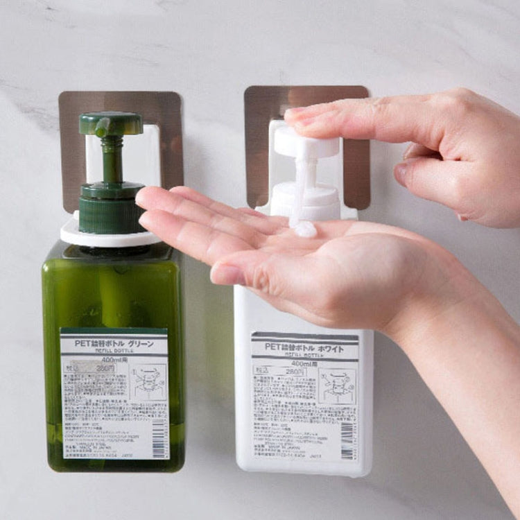 10pcs Toilet Shampoo Shower Gel Hanging Shelf No-Punch Bathroom Shelves, Transparent Patch Model, Silver Drawing Patch Model