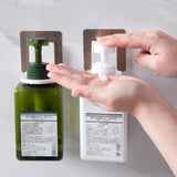 10pcs Toilet Shampoo Shower Gel Hanging Shelf No-Punch Bathroom Shelves, Transparent Patch Model, Silver Drawing Patch Model
