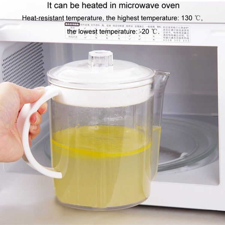 Kitchen Grease Trap Soup Kettle With Strainer Grease Separator Kettle Filter Cup, 1500ml