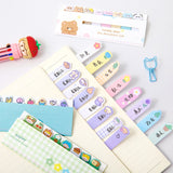 120sheets /Set Kawaii Sticky Tab Note Page Marker Writable and Repositionable File Flags, Dog, Fruit, Girl, Flower, Bear, Cat
