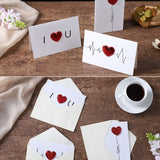 3D Heart Valentine Day Greeting Card Blessings Messages Cards with Envelopes, ECG, I Heart U, Balloon, Palm