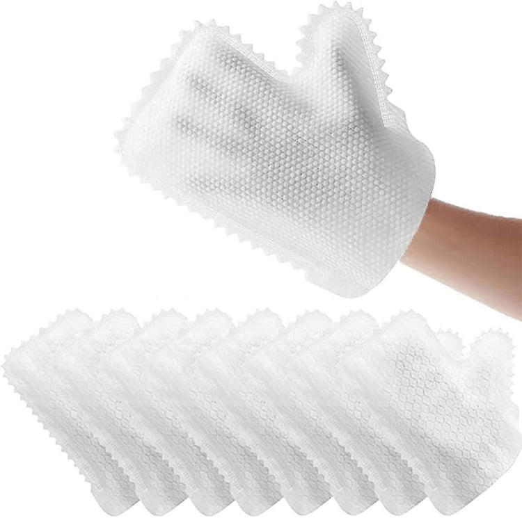 10pcs /Pack Fish Scale Washable Non Woven Mittens Reusable Dust Removal Gloves