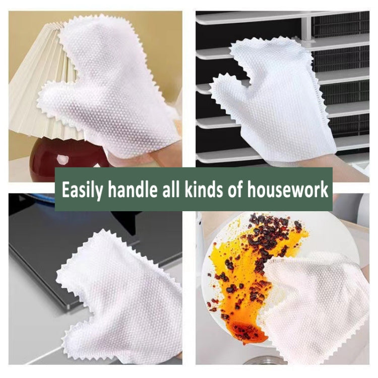 10pcs /Pack Fish Scale Washable Non Woven Mittens Reusable Dust Removal Gloves