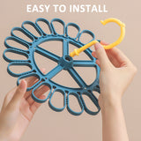360 Degree Rotatable Sock Hanger With 20 Clips Round Laundry Drying Rack