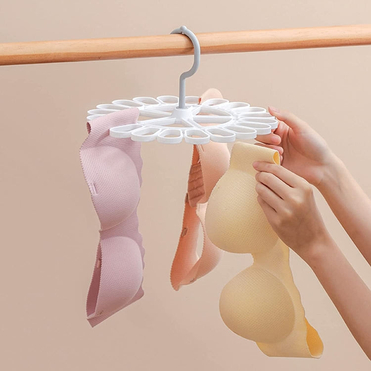 360 Degree Rotatable Sock Hanger With 20 Clips Round Laundry Drying Rack