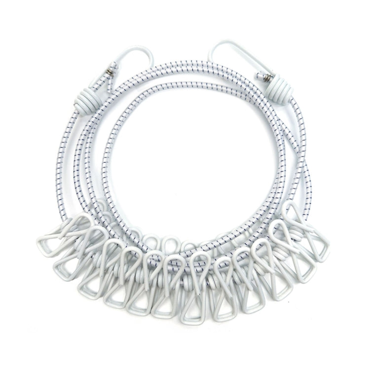 Outdoor Travel Retractable Windproof Clothesline with 12 Clips