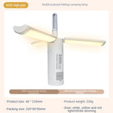 M26 Foldable Handheld Lamp Portable Triple Leaf Hook Outdoor Flashlight Multi-Functional Camping Light, 3500mAh