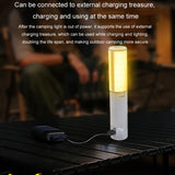 M26 Foldable Handheld Lamp Portable Triple Leaf Hook Outdoor Flashlight Multi-Functional Camping Light, 3500mAh