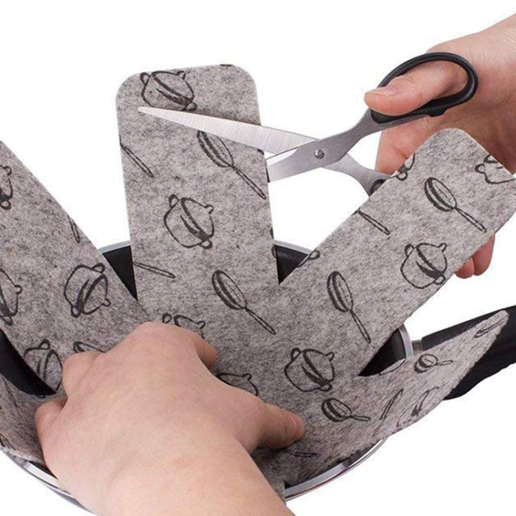 Anti-Scald Heat Insulation Felt Pot Mat Non-Woven Pot Bottom Protector Pads, 3pcs /Set 26+35.5+38cm