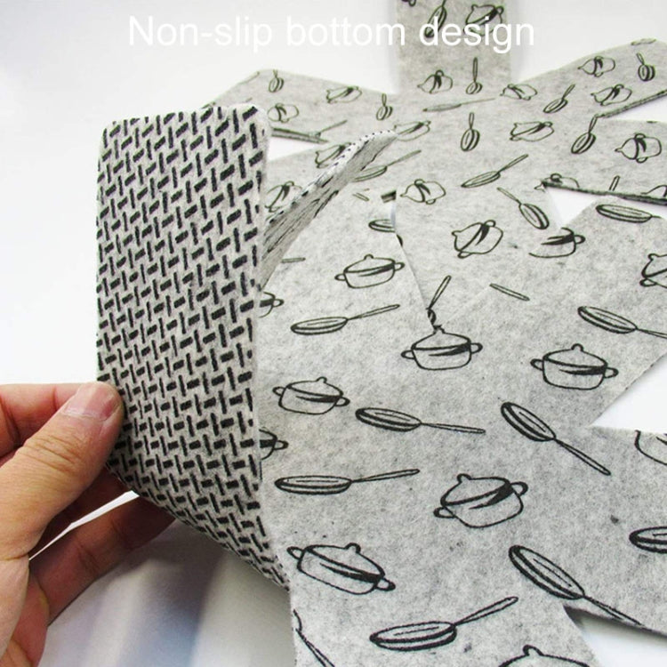 Anti-Scald Heat Insulation Felt Pot Mat Non-Woven Pot Bottom Protector Pads, 3pcs /Set 26+35.5+38cm