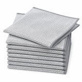 20 x 20cm Silver Wire Wipes Dish Towel Household Cleaning Degreasing Steel Wire, 10pcs Single Layer, 10pcs Double Layer