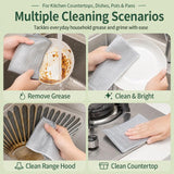 20 x 20cm Silver Wire Wipes Dish Towel Household Cleaning Degreasing Steel Wire, 10pcs Single Layer, 10pcs Double Layer