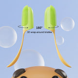 Pets Finger Toothbrush With Handle Dogs And Cats Oral Cleaning Tools