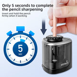 TENWIN Electrical Pencil Sharpener Student Stationery Semi-Automatic Sharpeners Battery Model