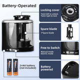 TENWIN Electrical Pencil Sharpener Student Stationery Semi-Automatic Sharpeners Battery Model