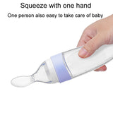 Baby Silicone Bottle Squeezeable Feeding Spoon Childrens Supplementary Bottle Feeder