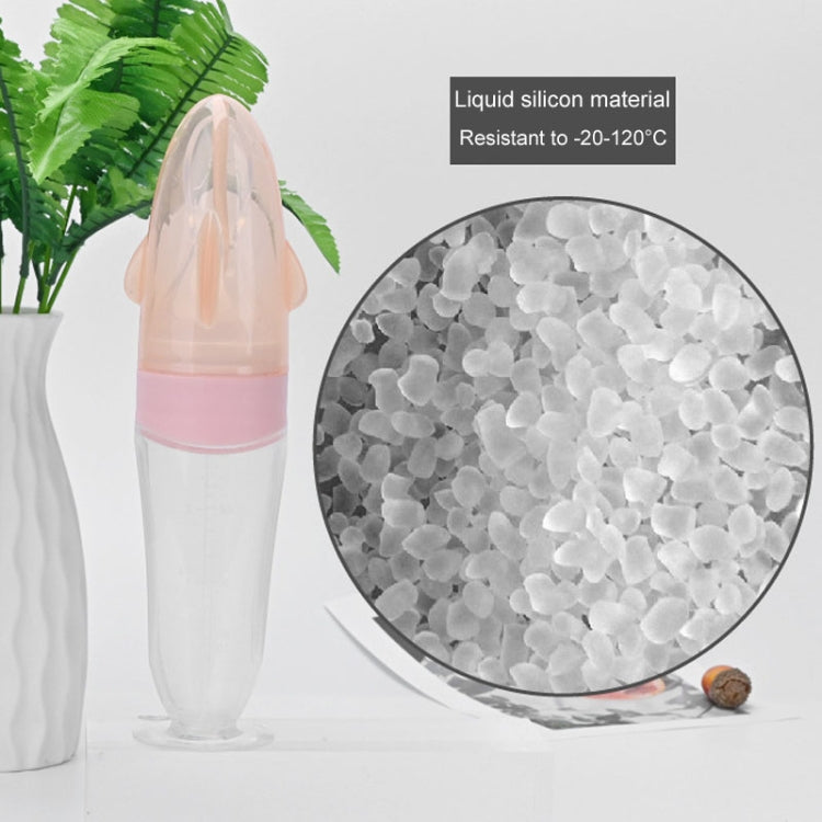 Baby Silicone Bottle Squeezeable Feeding Spoon Childrens Supplementary Bottle Feeder