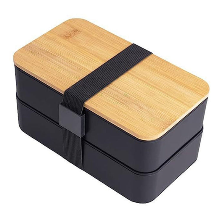 1200ml Portable Compartment Insulated Double Layer Lunch Box Microwavable Plastic Food Container, Without  Insulation Bag Black, Without Insulation Bag White, With Insulation Bag Black, With Insulation Bag White