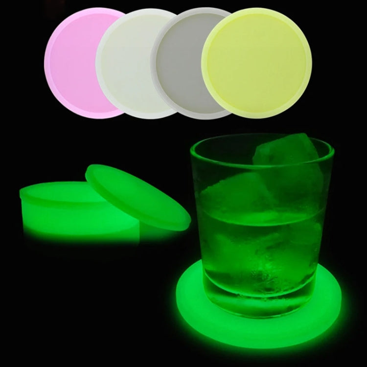 Round Luminous Silicone Coaster Thermal Insulation Cushion Anti-Scald Glowing Coffee Coasters