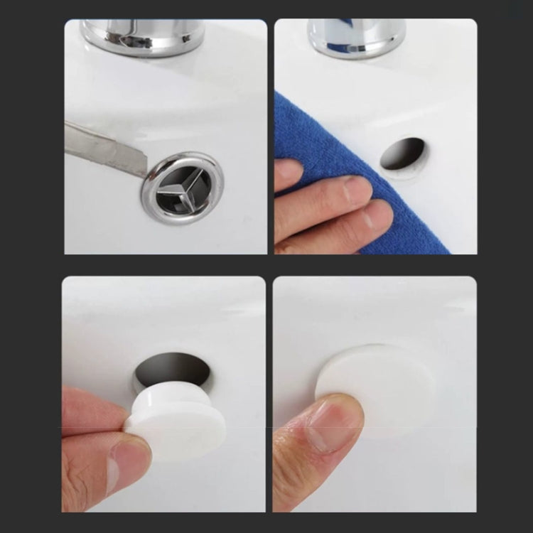 20pcs Universal Wash Basin Overflow Hole Push-type Plug Cap
