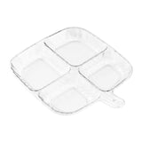 Multipurpose Quad Compartment Side Dish Kitchen Storage Spice Tray