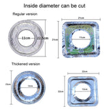 10pcs /Pack Gas Stove Oil-Proof Pad Cooktop Tinfoil Circle Kitchen Aluminum Foil Cleaning Mat, Round, Square, Thickened Round, Thickened Square