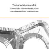 10pcs /Pack Gas Stove Oil-Proof Pad Cooktop Tinfoil Circle Kitchen Aluminum Foil Cleaning Mat, Round, Square, Thickened Round, Thickened Square