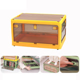 Folding Plastic Storage Box Stackable Storage Organizer with Wheels, White 37 x 26.5 x 22 cm, Yellow 37 x 26.5 x 22 cm, Green 37 x 26.5 x 22 cm, White Wooden Lid 37 x 26.5 x 22 cm, Yellow Wooden Lid 37 x 26.5 x 22 cm                               ...