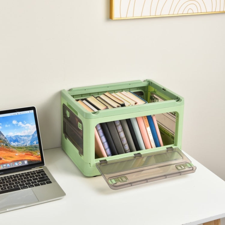 Folding Plastic Storage Box Stackable Storage Organizer with Wheels, White 37 x 26.5 x 22 cm, Yellow 37 x 26.5 x 22 cm, Green 37 x 26.5 x 22 cm, White Wooden Lid 37 x 26.5 x 22 cm, Yellow Wooden Lid 37 x 26.5 x 22 cm                               ...