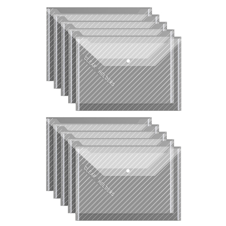 10pcs A4 Waterproof Transparent Thickened Folder Archive Bag