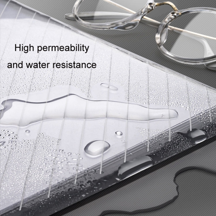 10pcs A4 Waterproof Transparent Thickened Folder Archive Bag