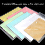 10pcs A4 Waterproof Transparent Thickened Folder Archive Bag