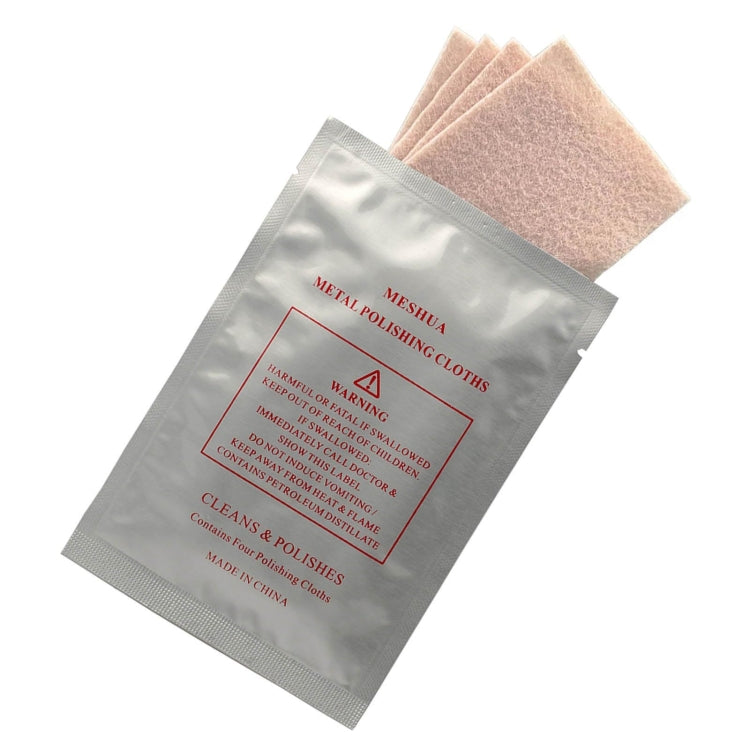 4pcs /Pack MESHUA Polishing Cloths For Watches, Fine Metals, Jewelry Cleaner And Tarnish Remover