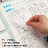 Transparent Convenient Memo Stickers Student Notes Sticky Stickable Bookmarks, 4packs Small, 4packs Medium, 4packs Large