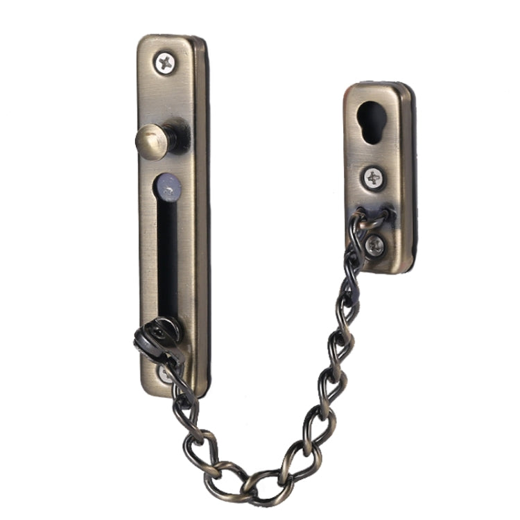 With Insurance Door Buckle Security Chain Anti-burglary Door Chain Latch Household Door Inside Reverse Lock Anti-burglary Buckle, Brushed Stainless Steel, Red Bronze, Ancient Copper, Matte Black