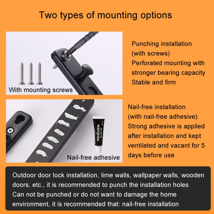 With Insurance Door Buckle Security Chain Anti-burglary Door Chain Latch Household Door Inside Reverse Lock Anti-burglary Buckle, Brushed Stainless Steel, Red Bronze, Ancient Copper, Matte Black