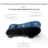 Curve Three-dimensional Support Memory Foam Office Chair Armrest Pad, Black, Gel Grid, Grid, Gray Grid, Gray