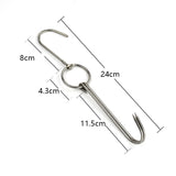 Stainless Steel Double Ring Duck Cooker Hanger Outdoor Barbecue Hanging Hook Stand, 3 Centi Small Ring 23cm, 3 Centi Small Wax Ring 24.5cm, 3 Centi Large Wax Ring 33cm, 3 Centi Medium Wax Ring 29cm, 4 Centi Steel Thick Short 24cm                      ...