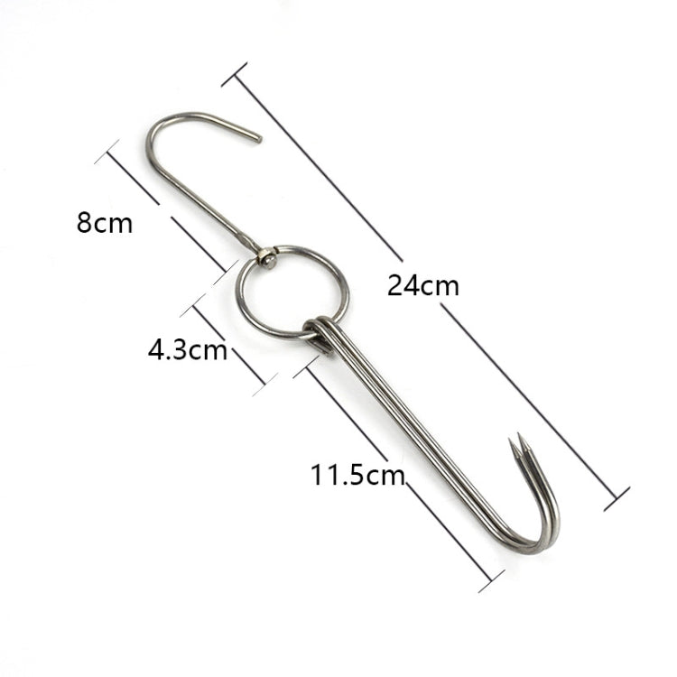 Stainless Steel Double Ring Duck Cooker Hanger Outdoor Barbecue Hanging Hook Stand, 3 Centi Small Ring 23cm, 3 Centi Small Wax Ring 24.5cm, 3 Centi Large Wax Ring 33cm, 3 Centi Medium Wax Ring 29cm, 4 Centi Steel Thick Short 24cm                      ...