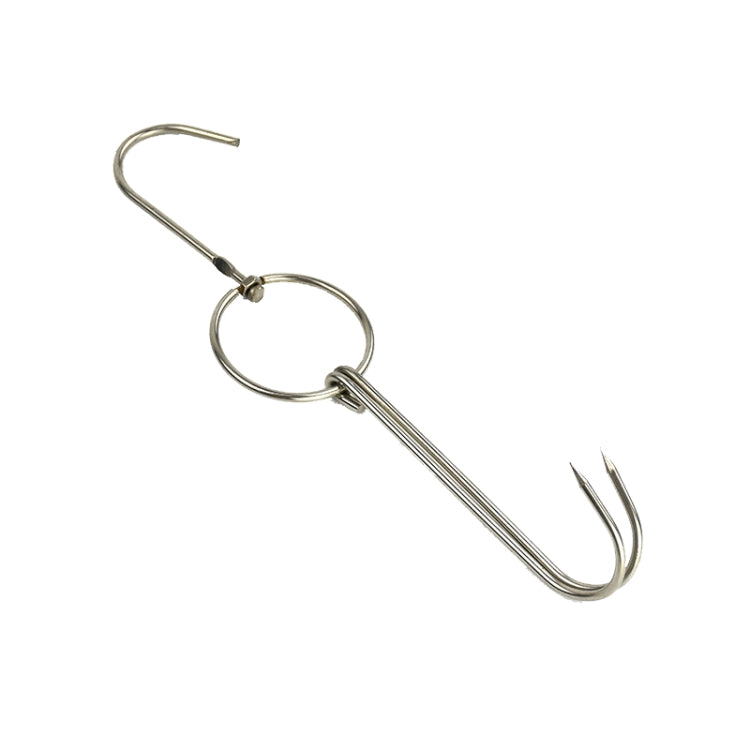 Stainless Steel Double Ring Duck Cooker Hanger Outdoor Barbecue Hanging Hook Stand, 3 Centi Small Ring 23cm, 3 Centi Small Wax Ring 24.5cm, 3 Centi Large Wax Ring 33cm, 3 Centi Medium Wax Ring 29cm, 4 Centi Steel Thick Short 24cm                      ...