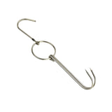 Stainless Steel Double Ring Duck Cooker Hanger Outdoor Barbecue Hanging Hook Stand, 3 Centi Small Ring 23cm, 3 Centi Small Wax Ring 24.5cm, 3 Centi Large Wax Ring 33cm, 3 Centi Medium Wax Ring 29cm, 4 Centi Steel Thick Short 24cm                      ...