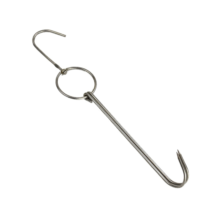 Stainless Steel Double Ring Duck Cooker Hanger Outdoor Barbecue Hanging Hook Stand, 3 Centi Small Ring 23cm, 3 Centi Small Wax Ring 24.5cm, 3 Centi Large Wax Ring 33cm, 3 Centi Medium Wax Ring 29cm, 4 Centi Steel Thick Short 24cm                      ...