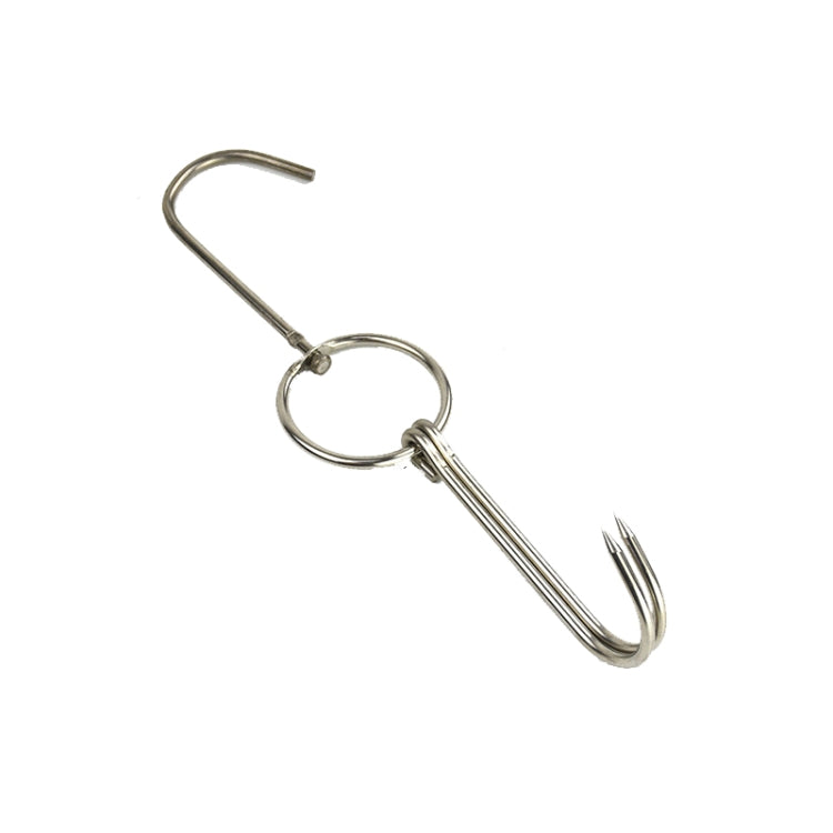 Stainless Steel Double Ring Duck Cooker Hanger Outdoor Barbecue Hanging Hook Stand, 3 Centi Small Ring 23cm, 3 Centi Small Wax Ring 24.5cm, 3 Centi Large Wax Ring 33cm, 3 Centi Medium Wax Ring 29cm, 4 Centi Steel Thick Short 24cm                      ...