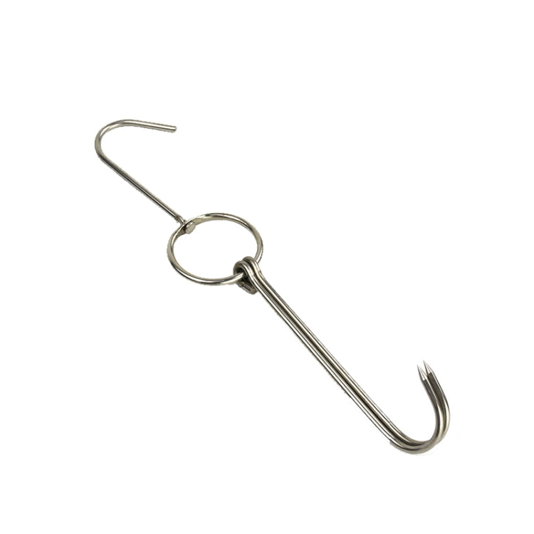 Stainless Steel Double Ring Duck Cooker Hanger Outdoor Barbecue Hanging Hook Stand, 3 Centi Small Ring 23cm, 3 Centi Small Wax Ring 24.5cm, 3 Centi Large Wax Ring 33cm, 3 Centi Medium Wax Ring 29cm, 4 Centi Steel Thick Short 24cm                      ...