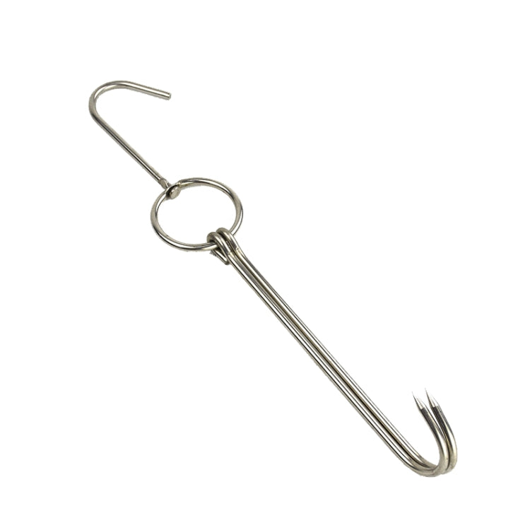Stainless Steel Double Ring Duck Cooker Hanger Outdoor Barbecue Hanging Hook Stand, 3 Centi Small Ring 23cm, 3 Centi Small Wax Ring 24.5cm, 3 Centi Large Wax Ring 33cm, 3 Centi Medium Wax Ring 29cm, 4 Centi Steel Thick Short 24cm                      ...