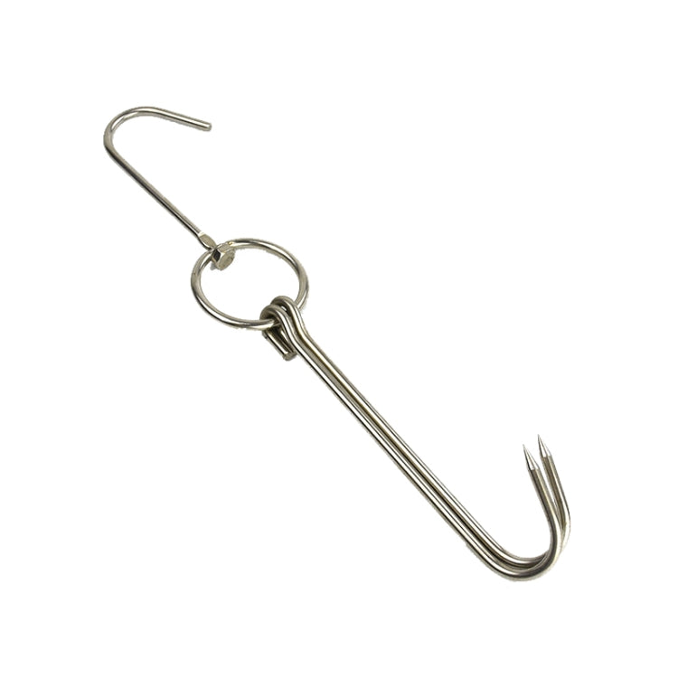 Stainless Steel Double Ring Duck Cooker Hanger Outdoor Barbecue Hanging Hook Stand, 3 Centi Small Ring 23cm, 3 Centi Small Wax Ring 24.5cm, 3 Centi Large Wax Ring 33cm, 3 Centi Medium Wax Ring 29cm, 4 Centi Steel Thick Short 24cm                      ...