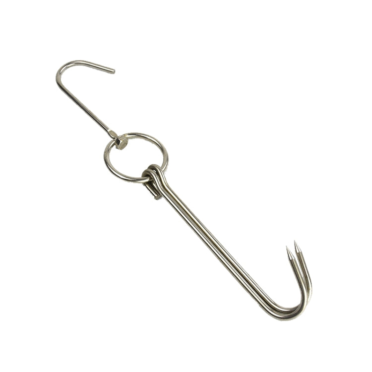Stainless Steel Double Ring Duck Cooker Hanger Outdoor Barbecue Hanging Hook Stand, 3 Centi Small Ring 23cm, 3 Centi Small Wax Ring 24.5cm, 3 Centi Large Wax Ring 33cm, 3 Centi Medium Wax Ring 29cm, 4 Centi Steel Thick Short 24cm                      ...