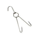 Stainless Steel Double Ring Duck Cooker Hanger Outdoor Barbecue Hanging Hook Stand, 3 Centi Small Ring 23cm, 3 Centi Small Wax Ring 24.5cm, 3 Centi Large Wax Ring 33cm, 3 Centi Medium Wax Ring 29cm, 4 Centi Steel Thick Short 24cm                      ...