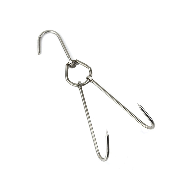 Stainless Steel Double Ring Duck Cooker Hanger Outdoor Barbecue Hanging Hook Stand, 3 Centi Small Ring 23cm, 3 Centi Small Wax Ring 24.5cm, 3 Centi Large Wax Ring 33cm, 3 Centi Medium Wax Ring 29cm, 4 Centi Steel Thick Short 24cm                      ...